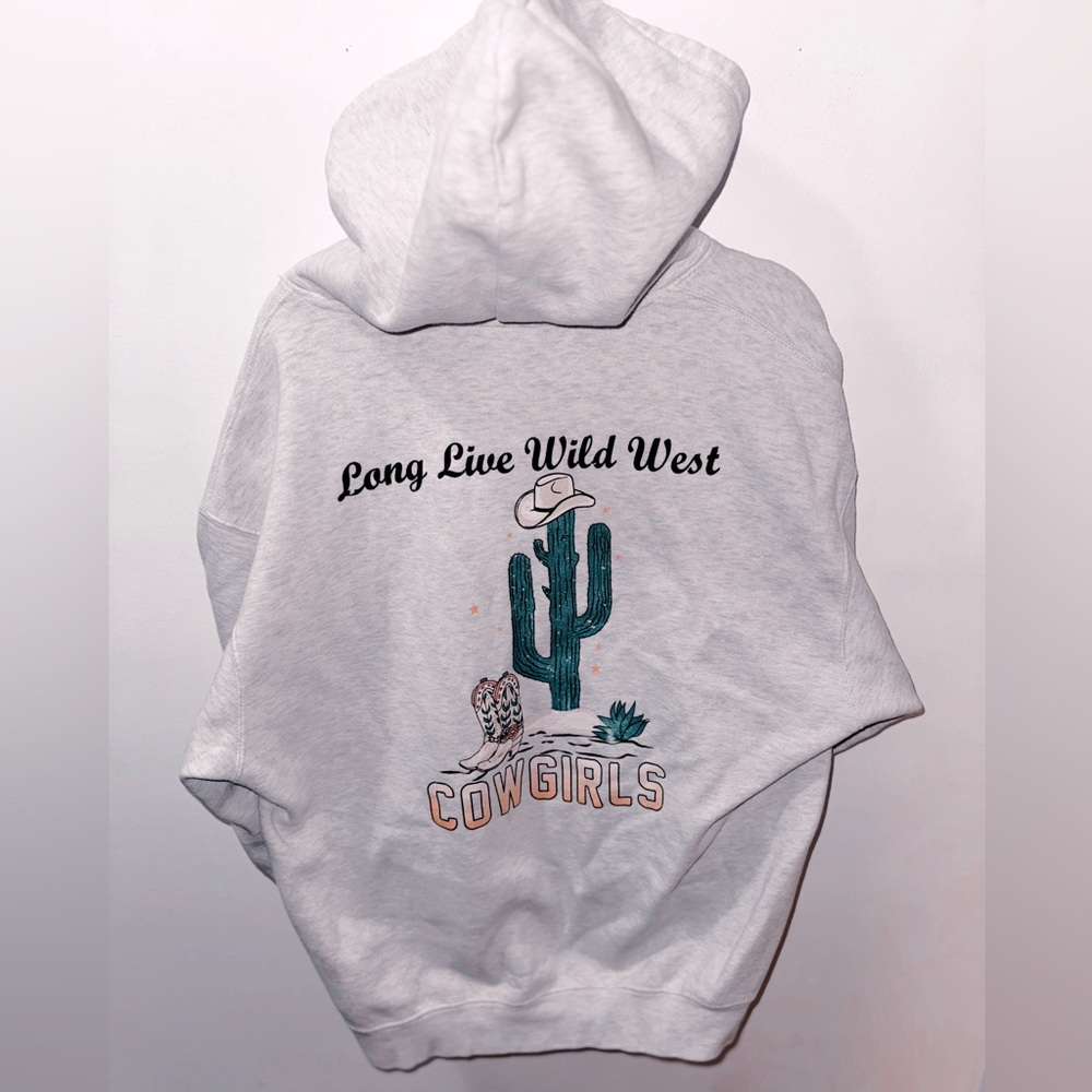 Gray Graphic Hoodie Sweater
